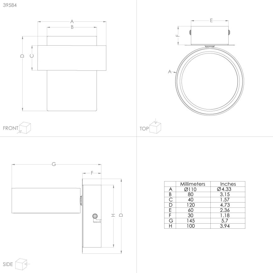 Eglo - LED Спот LED/4,6W/230V 3000K