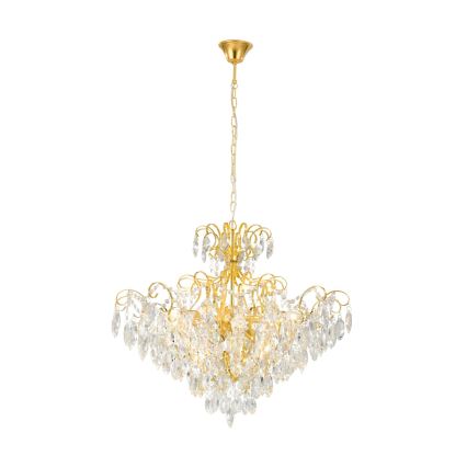 Eglo - Висящ полилей 9xE14/25W/230V златист