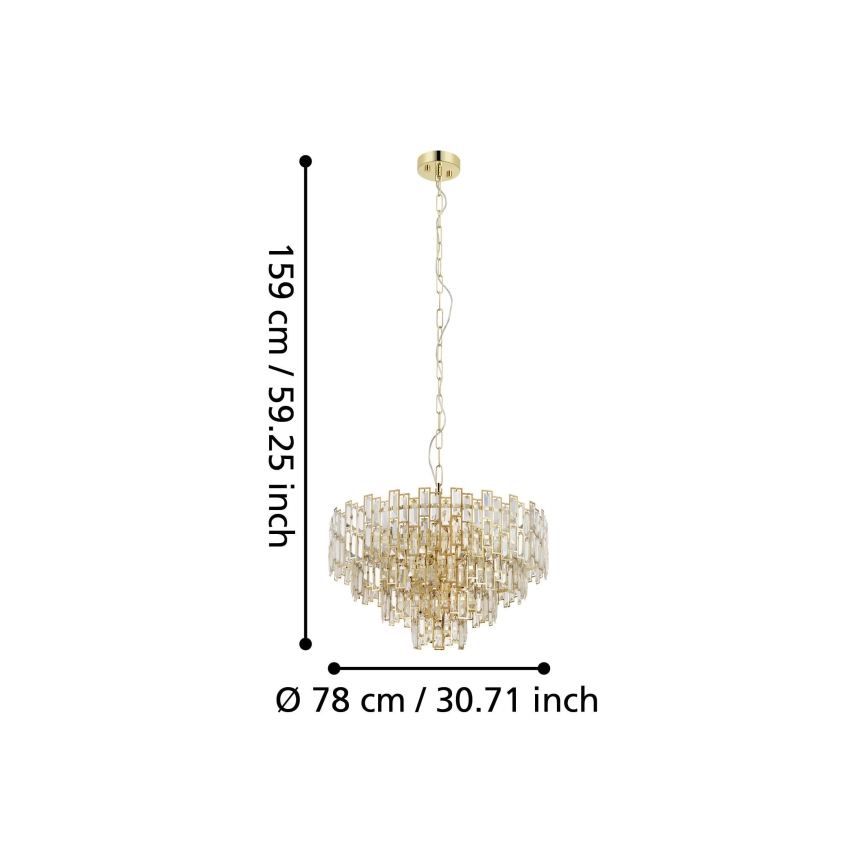 Eglo - Висящ полилей 10xE14/25W/230V ⌀ 78 см