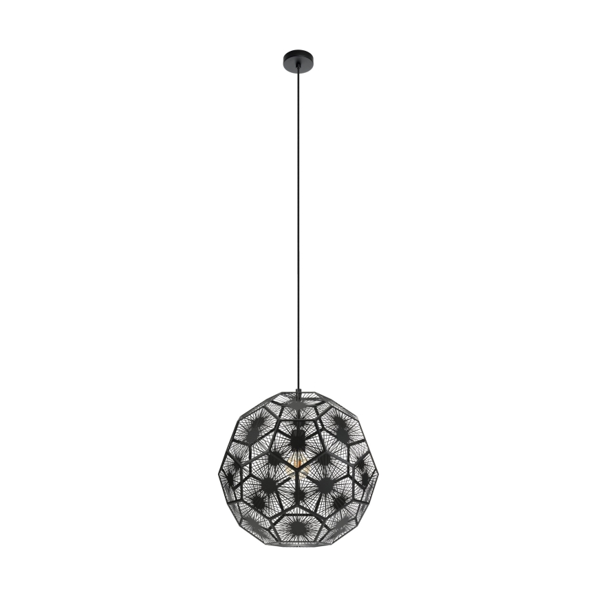 Eglo 39619 - Пендел 1xE27/60W/230V Ø 50 см черен