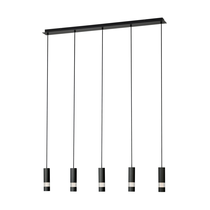 Eglo - LED Пендел 5xGU10/4,6W/230V черен