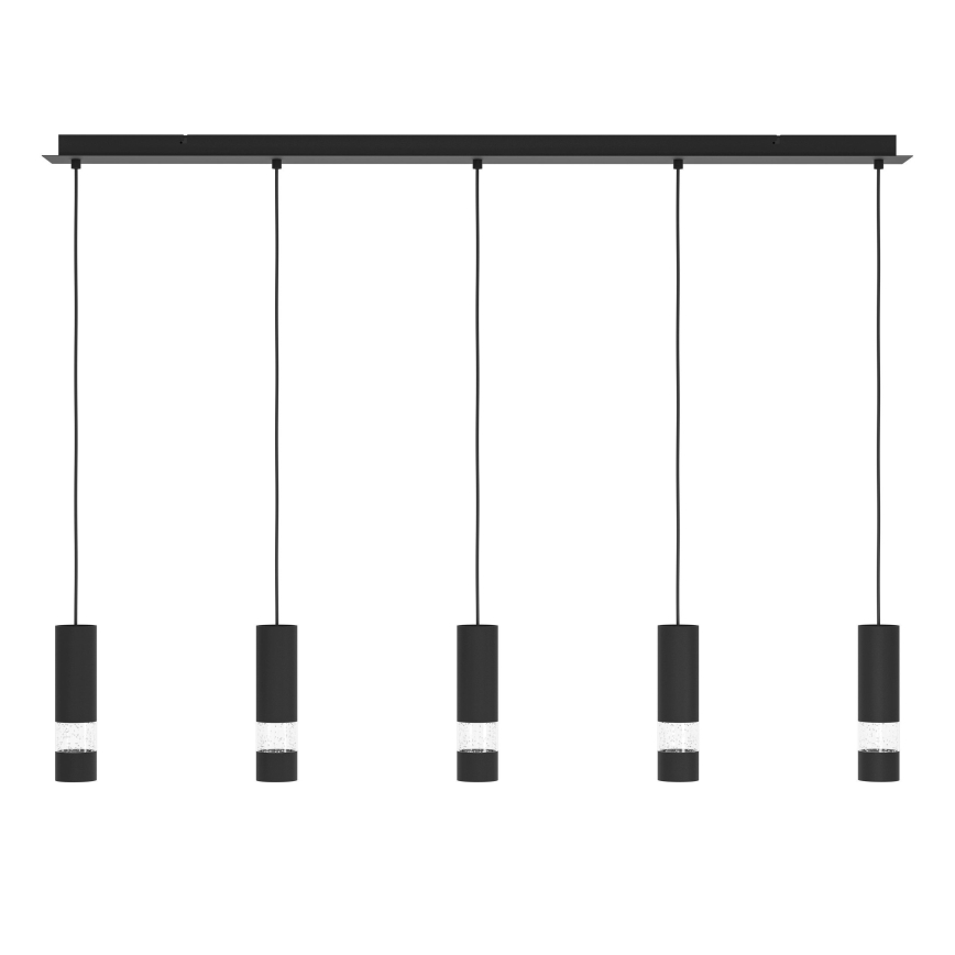 Eglo - LED Пендел 5xGU10/4,6W/230V черен