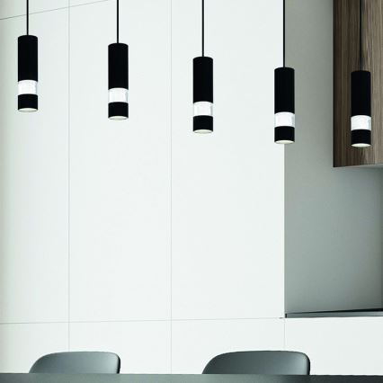 Eglo - LED Пендел 5xGU10/4,6W/230V черен