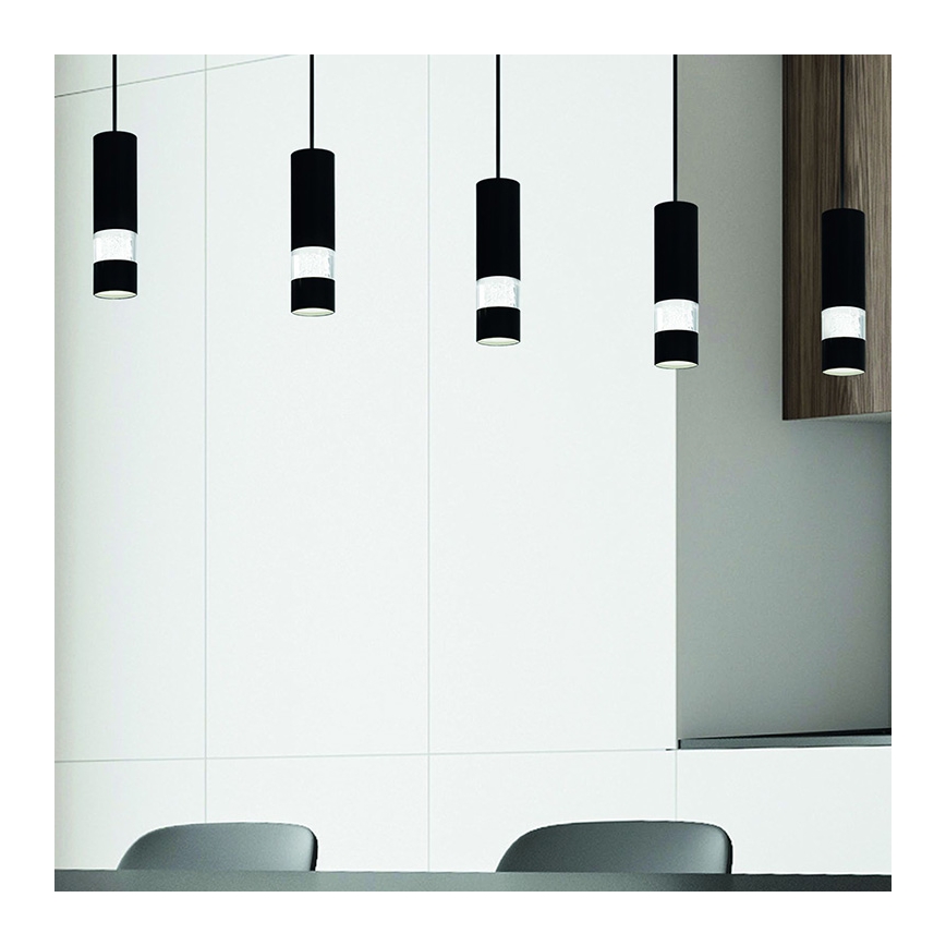 Eglo - LED Пендел 5xGU10/4,6W/230V черен