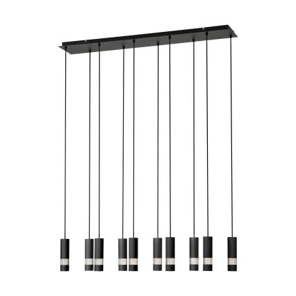 Eglo - LED Пендел 10xGU10/4,6W/230V черен