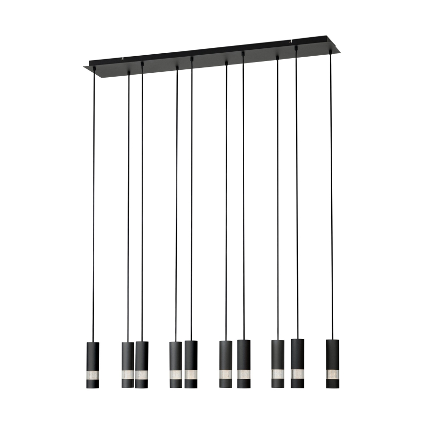 Eglo - LED Пендел 10xGU10/4,6W/230V черен