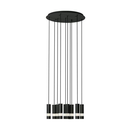 Eglo - LED Пендел 10xGU10/4,6W/230V черен