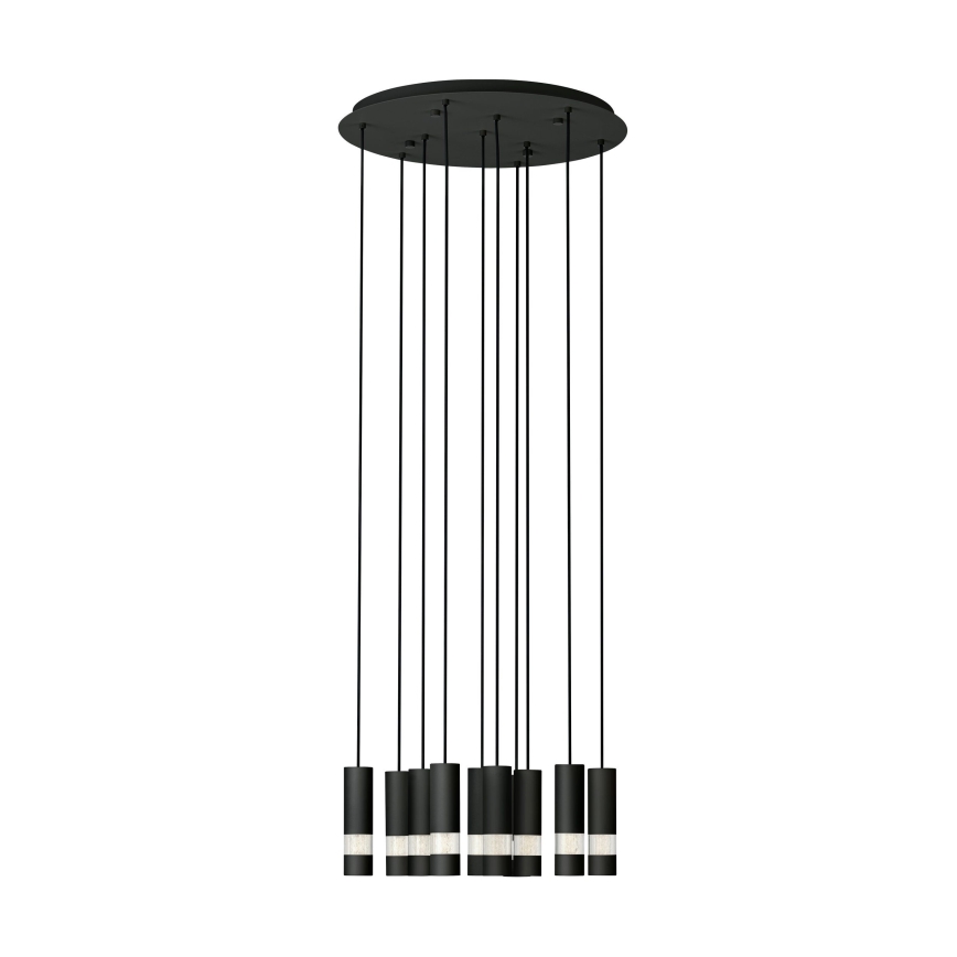 Eglo - LED Пендел 10xGU10/4,6W/230V черен