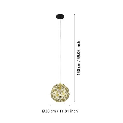 Eglo - Висящ полилей 1xE27/60W/230V ⌀ 30 см