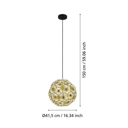 Eglo - Висящ полилей 1xE27/60W/230V ⌀ 41 см