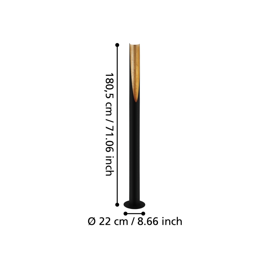 Eglo - LED Лампион 1xGU10/4,7W/230V черен/златист