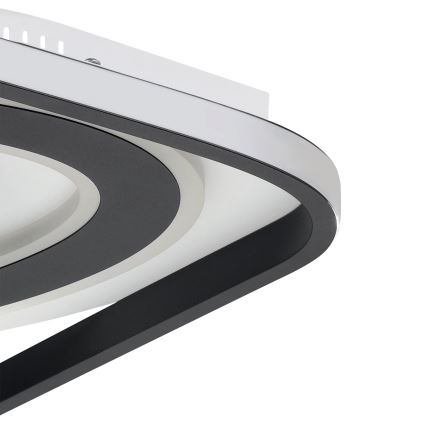 Eglo - LED Димируем плафон LED/21,5W/230V + LED/10,5W + LED/3W 3000-6500K черен + дистанционно управление