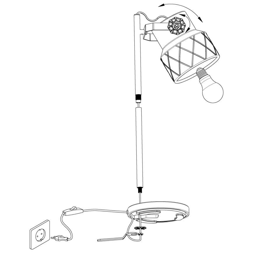 Eglo - Настолна лампа 1xE27/40W/230V