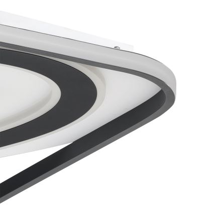 Eglo - LED Димируем плафон LED/28W/230V+LED/13W+ LED/2,8W 3000-6500K черен + дистанционно управление