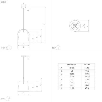 Eglo - Висящ полилей 1xE27/40W/230V