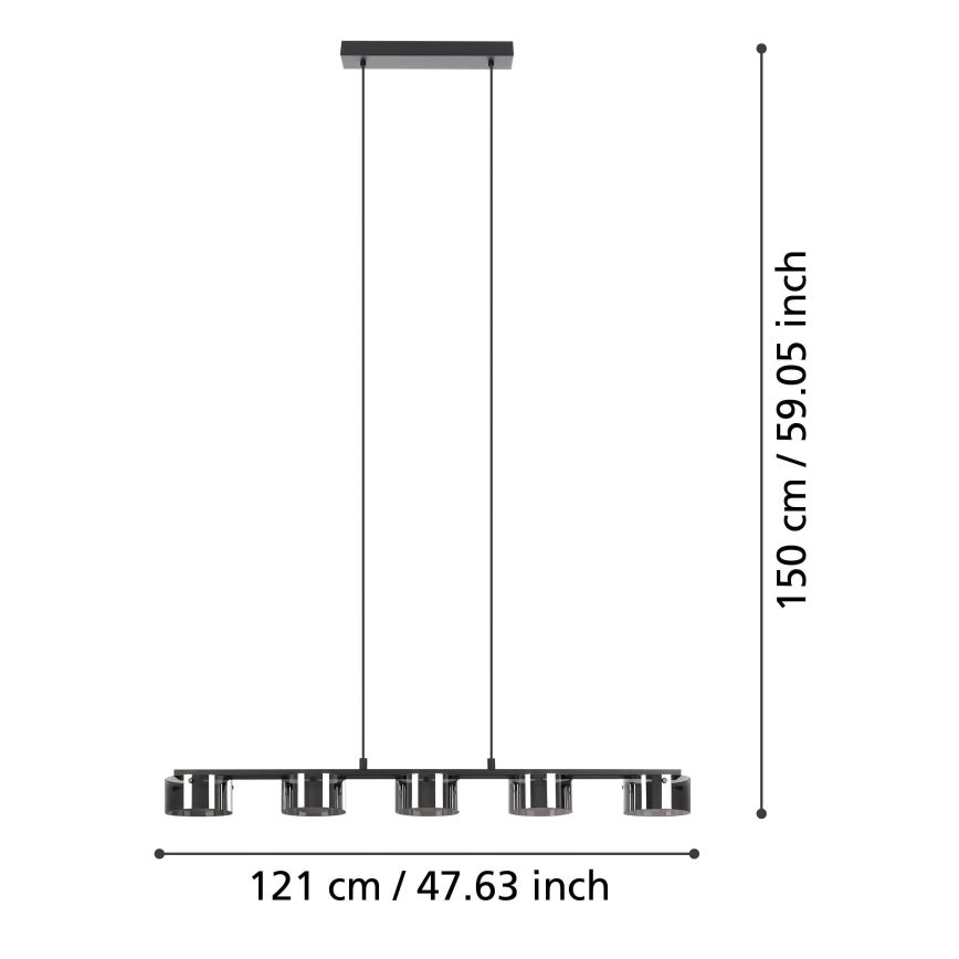 Eglo - LED Димируем висящ полилей 5xLED/5,4W/230V