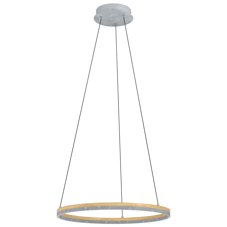 Eglo - LED Димируем пендел LED/36W/230V 3000K сив/дъб