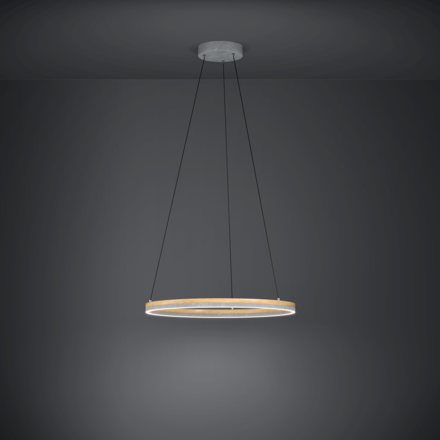 Eglo - LED Димируем пендел LED/36W/230V 3000K сив/дъб