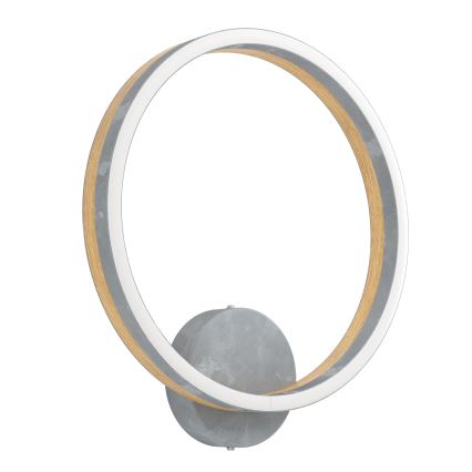 Eglo - LED аплик LED/12W/230V 3000K сив/дъб