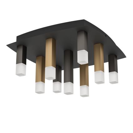 Eglo - LED Димируем плафон 9xLED/3,1W/230V 3000K антрацит/златист