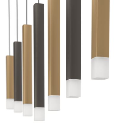 Eglo - LED Димируем пендел 7xLED/3,1W/230V 3000K антрацит/златист