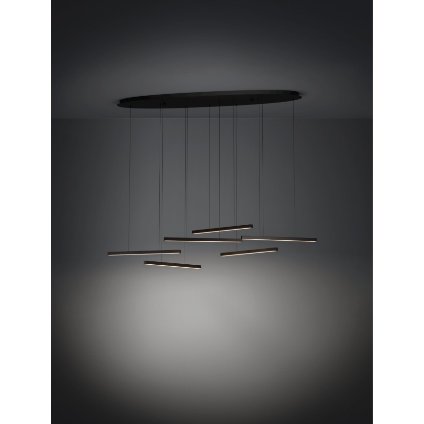 Eglo - LED Димируем пендел 6xLED/8,4W/230V 3000K черен
