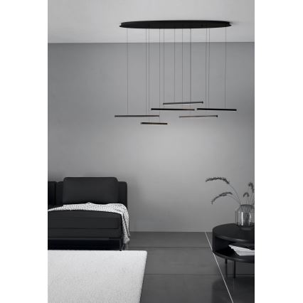 Eglo - LED Димируем пендел 6xLED/8,4W/230V 3000K черен
