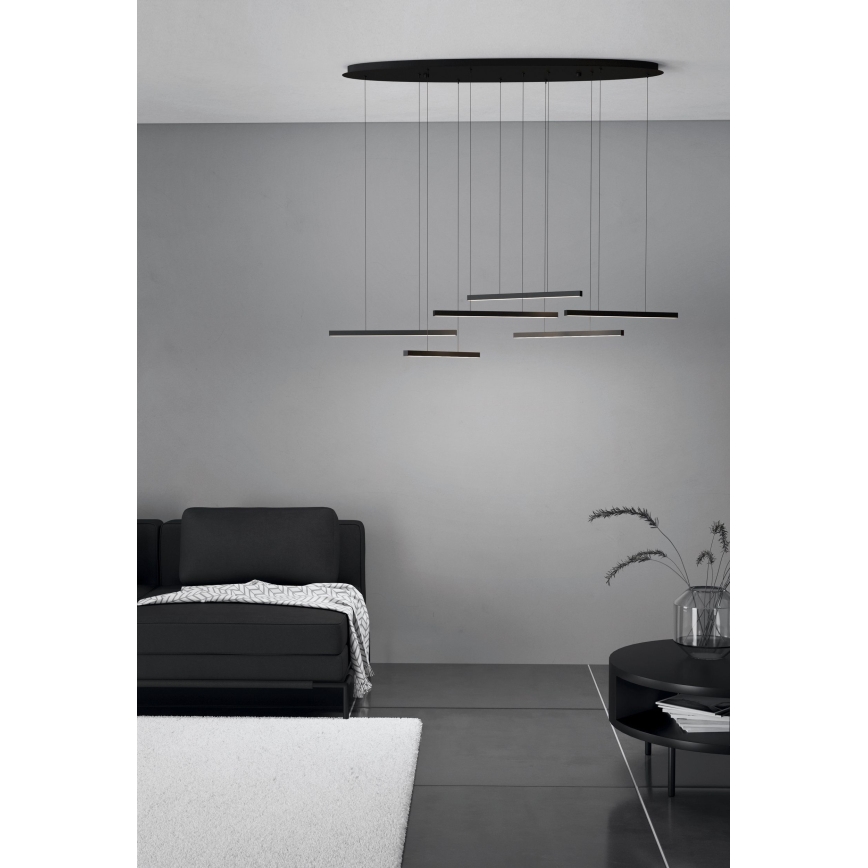 Eglo - LED Димируем пендел 6xLED/8,4W/230V 3000K черен