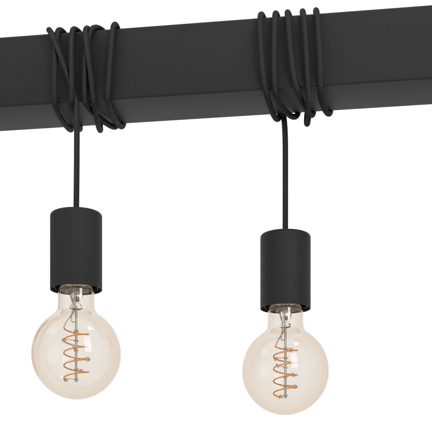 Eglo - Пендел TOWNSHEND 9xE27/40W/230V черен