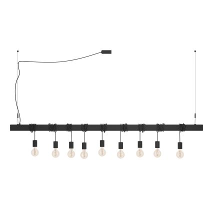 Eglo - Пендел TOWNSHEND 9xE27/40W/230V черен