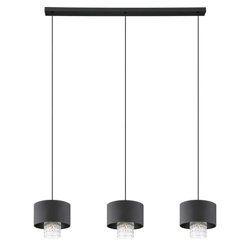 Eglo - Пендел 3xE27/40W/230V черен