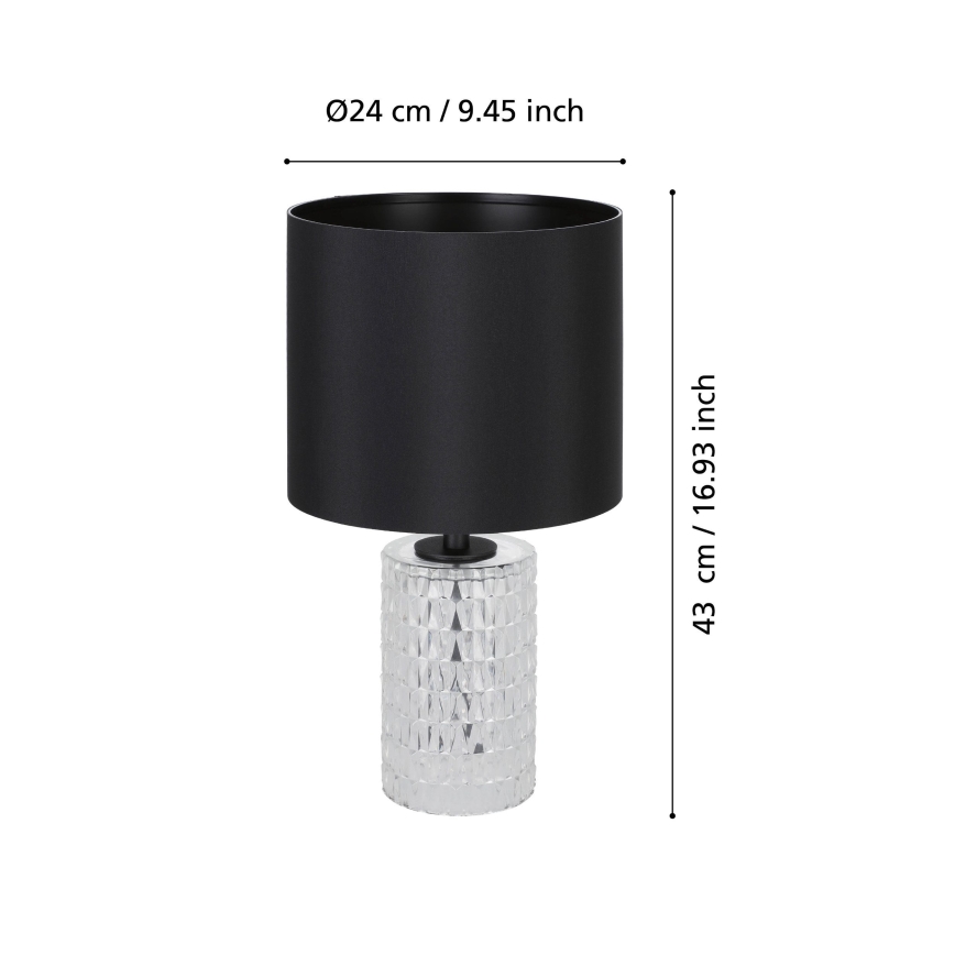 Eglo - Настолна лампа 1xE27/40W/230V черен