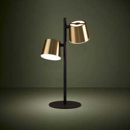 Eglo - LED Настолна лампа 2xGU10/4,6W/230V 3000K златист