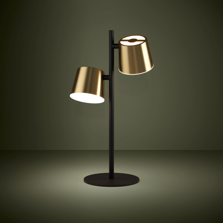 Eglo - LED Настолна лампа 2xGU10/4,6W/230V 3000K златист