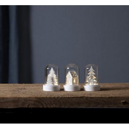 Eglo - Комплект 3x LED коледна декорация LED/0,06W/1xCR2032 бяла
