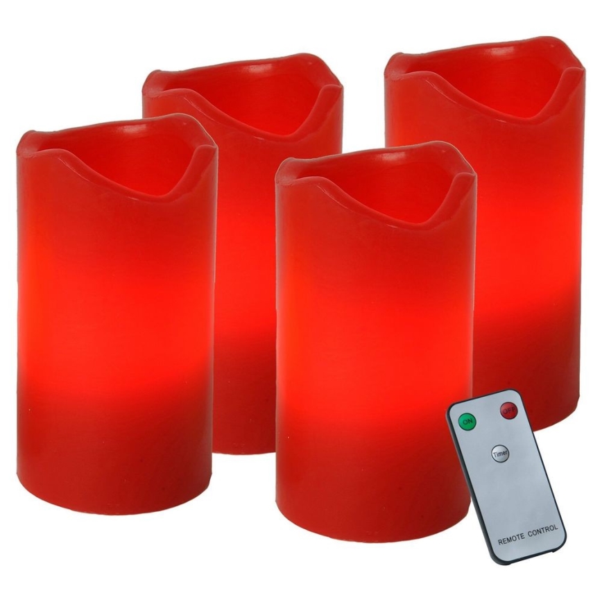 Eglo - К-кт 4бр. LED Коледни декорации ADVENT 1xLED/0,18W/2xCR2032 + д.у.