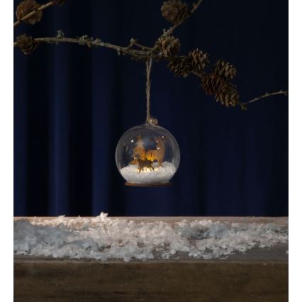 Eglo - LED Коледна декорация 1xLED/0,06W/1xCR2032 кафява
