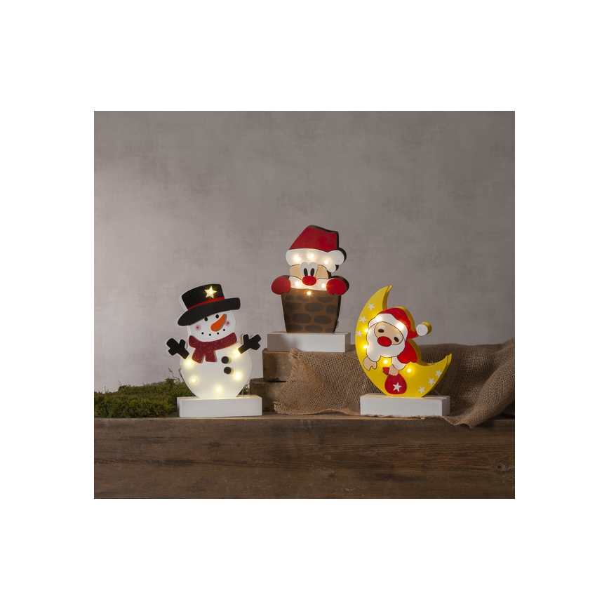 Eglo - LED Коледна декорация 6xLED/0,06W/2xAA Дядо Коледа