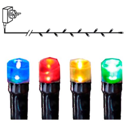 Eglo - LED външна гирлянда 80 LED, 8 m, IP44, многоцветна
