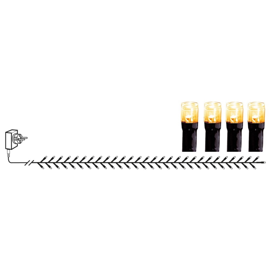 Eglo - LED външна коледна гирлянда 1200 LED, 29 m, IP44, топла бяла