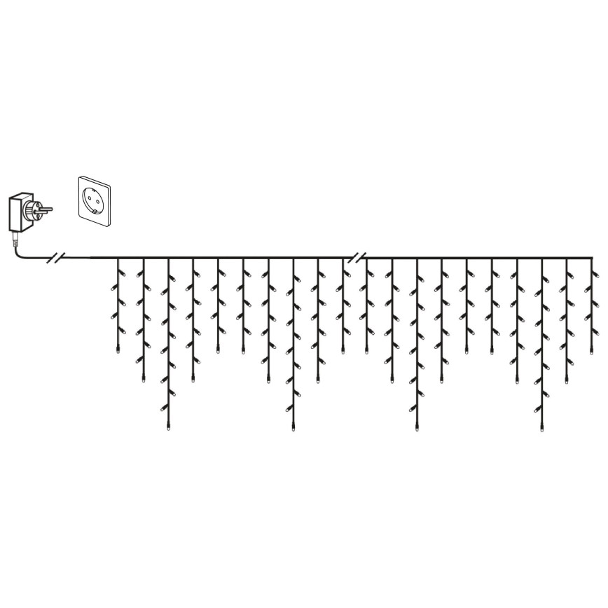 Eglo 410825 - LED Екстериорни Коледни лампички 960xLED/29x0,55m IP44 топло бяло