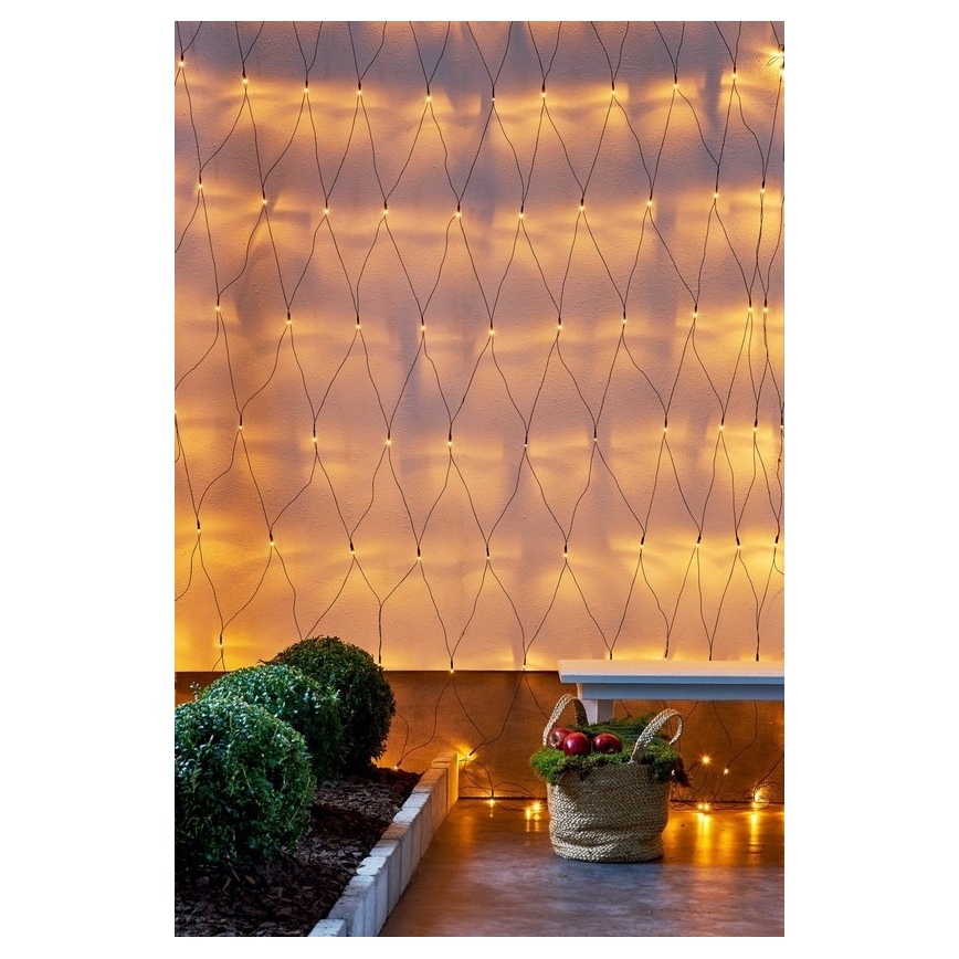 Eglo - LED Екстериорни Коледни лампички 160xLED 2м IP44 топло бели