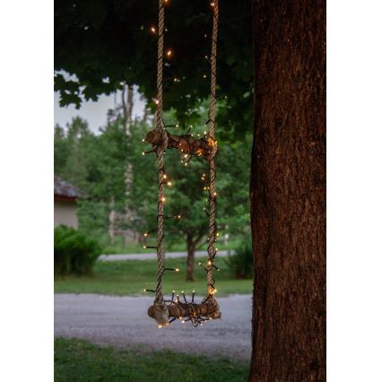 Eglo - LED Екстериорни Коледни лампички 160xLED 11,2 м топло бели IP44