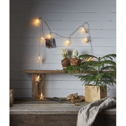 Eglo - LED гирлянд 10xLED 2,1m топла бяла светлина