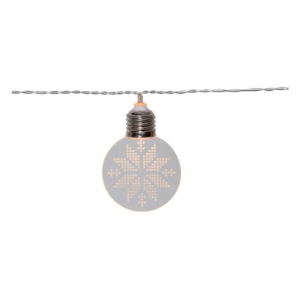 Eglo 411112 - LED Коледни лампички ORNAMENT 10xLED/3xAA 2,4m топло бяло