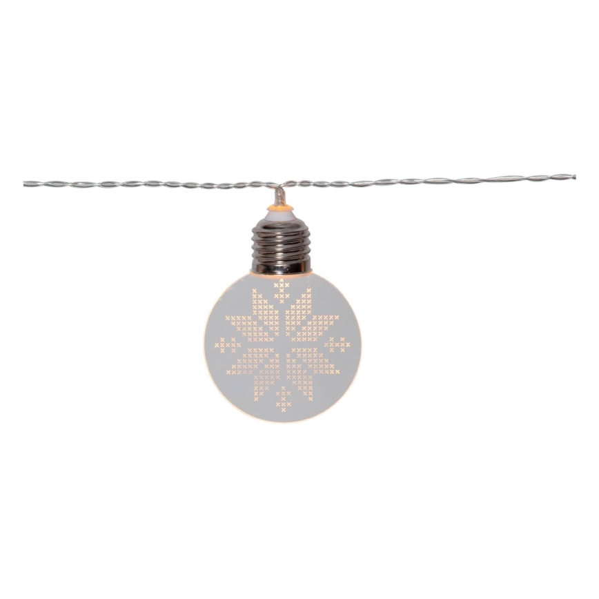 Eglo 411112 - LED Коледни лампички ORNAMENT 10xLED/3xAA 2,4m топло бяло