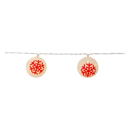Eglo 411113 - LED Коледни лампички ORNAMENT 10xLED/3xAA 1,65m топло бяло
