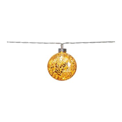 Eglo 411115 -  LED Коледни лампички GLITTER 10xLED/2xAA 1,65m топло бяло