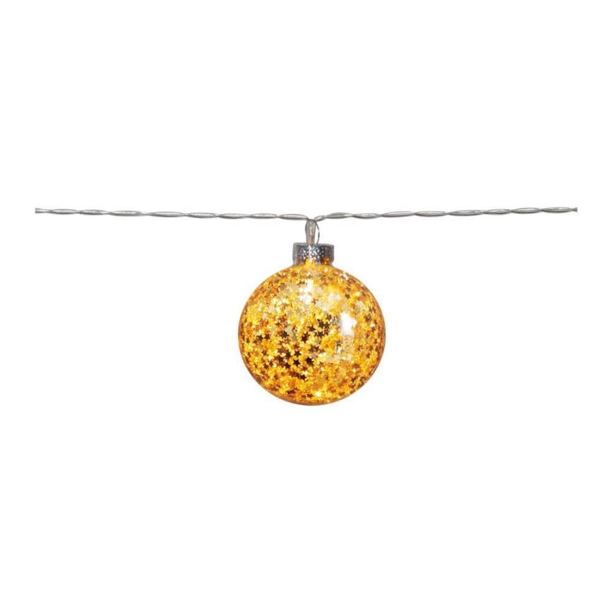 Eglo 411115 -  LED Коледни лампички GLITTER 10xLED/2xAA 1,65m топло бяло