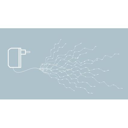 Eglo - LED гирлянд 360xLED 2m топло бяло